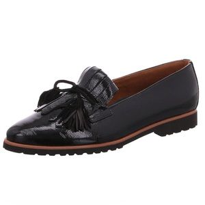Paul Green Tassel Loafers Black Patent Leather Pointed Toe Loafers Women’s SZ 10
